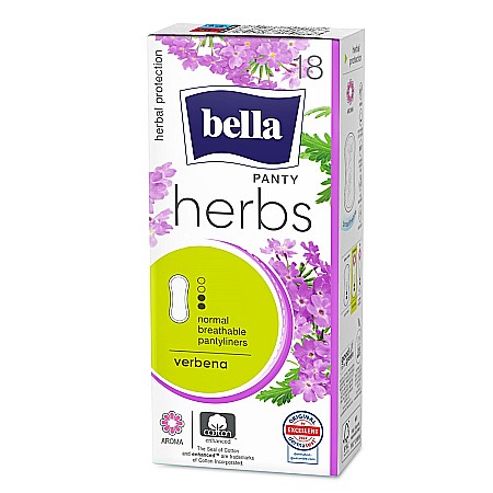 Absorbante si Tampoane - Absorbante zilnice cu verbena Panty Herbs, 18 bucati, Bella