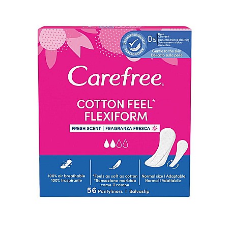 Absorbante si Tampoane - Absorbante Zilnice Flexi White, 56 bucati - Carefree