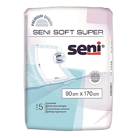 Incontinenta Urinara - Aleze de Protectie Soft Super, 5 bucati, 90 cm x 170 cm – Seni
