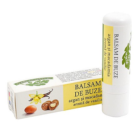 Balsam de buze cu ulei de argan, macadamia si aroma de vanilie, 4.8 g - Manicos [1]