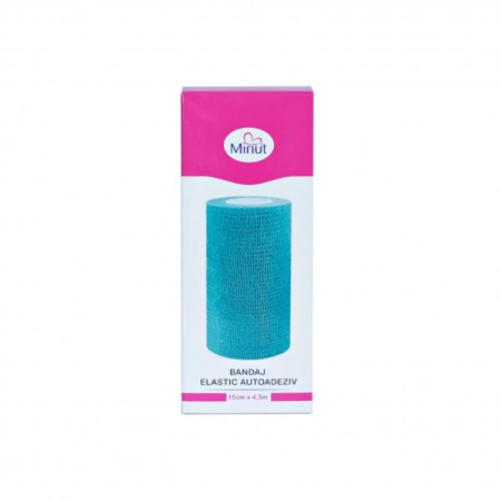 Bandaj autoadeziv verde 15cm x 4.5m - Minut
