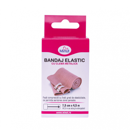 Bandaje si fesi elastice - Bandaj elastic 7.5 cm x 4.5 m - Minut