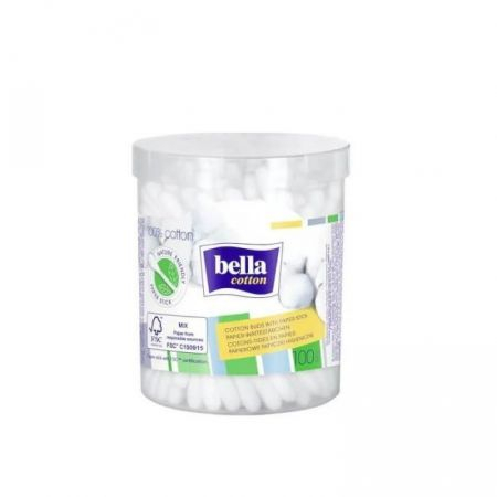 Ingrijire Urechi - Betisoare Igienice din Hartie, Cutie Rotunda, 100 bucati – Bella