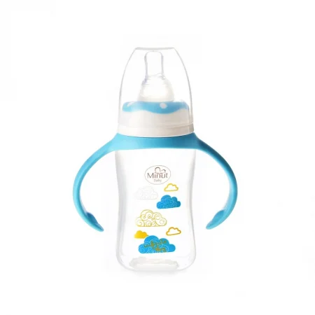 Hranire si Alaptare - Biberon cu manere, 125 ml - Minut Baby