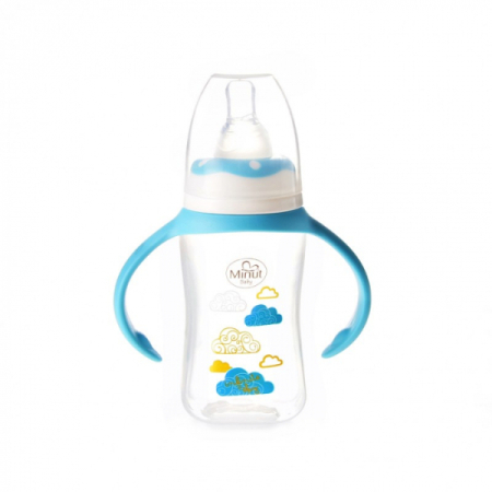 Suzete si Biberoane - Biberon cu manere, 125 ml - Minut Baby