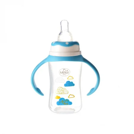 Biberon cu manere, 125 ml - Minut Baby [1]