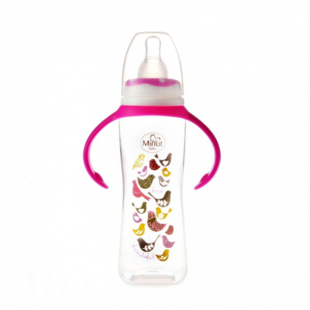 Suzete si Biberoane - Biberon cu manere, 250 ml - Minut Baby