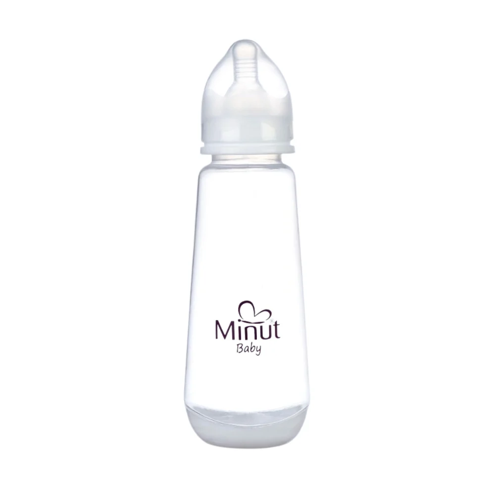 Hranire si Alaptare - Biberon cu tetina din silicon 3 luni+, 250 ml - Minut Baby