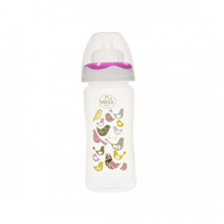 Suzete si Biberoane - Biberon gat larg (+3 luni), 270 ml - Minut Baby