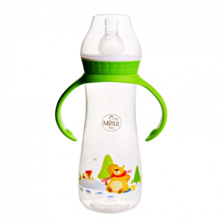 Suzete si Biberoane - Biberon manere Povesti Urs Pacalit de Vulpe, 250 ml - Minut Baby