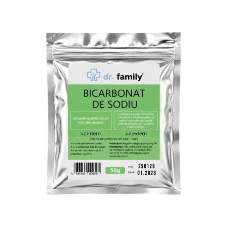 Antiacide - Bicarbonat de Sodiu, 50 g - Dr. Family