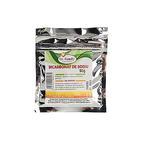 Antiacide - Bicarbonat de Sodiu, 50 g - Dr. Family