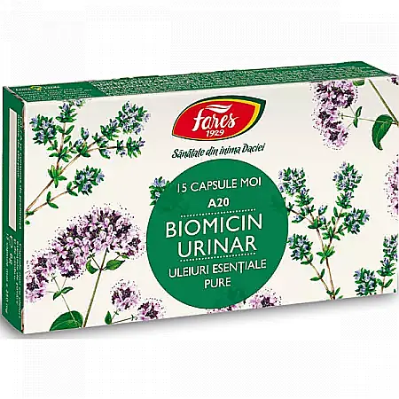 Antiseptici Urinari - Biomicin urinar, A20, 15 capsule - Fares