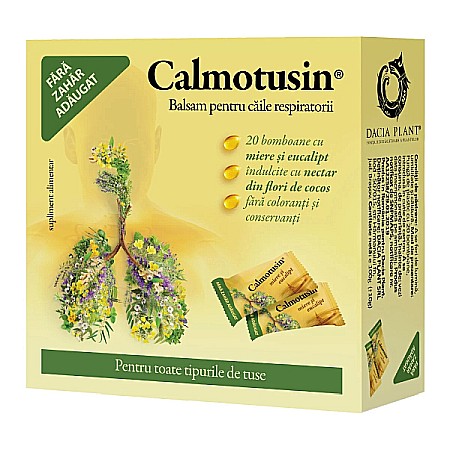 Dureri de Gat - Calmotusin fara zahar, 20 bomboane - Dacia Plant