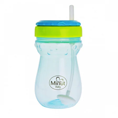 Cana Anticurgere Cu Pai Mobil, 360 ml, +6 luni - Minut Baby [3]