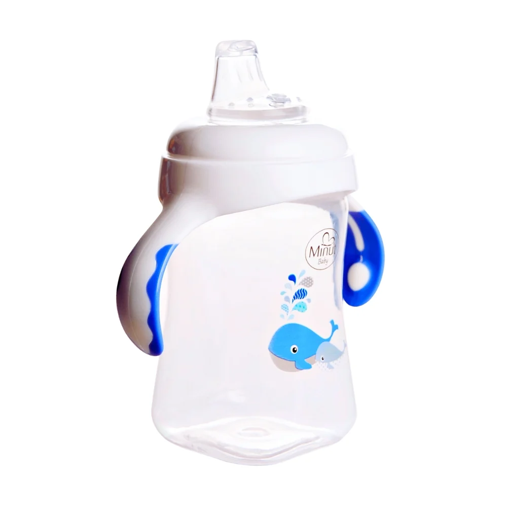 Cana cu manere si cioc silicon, 300 ml (+6 luni) - Minut Baby [1]