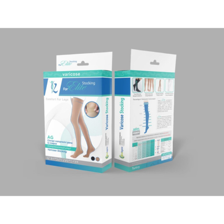 Ciorapi compresivi pana la coapsa, Clasa I, varf inchis, bej, marimea M - I Rayat AG [2]