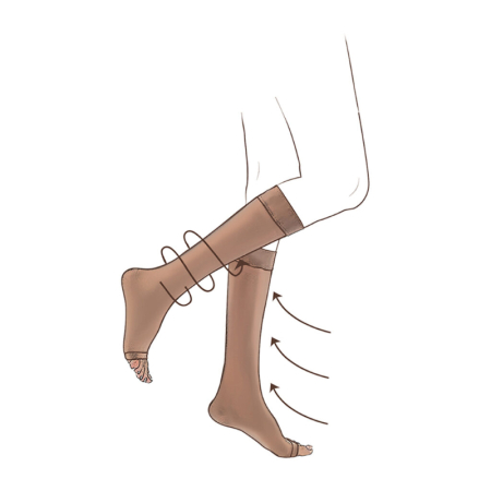 Ciorapi compresivi pana la genunchi, Clasa I, varf inchis, bej, marimea L - I Rayat AD [1]