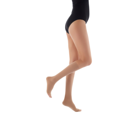 Ciorapi compresivi - Ciorapi compresivi pana la genunchi, Clasa I, varf inchis, bej, marimea XL - I Rayat AD
