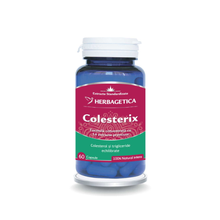 Colesterol si Trigliceride - Colesterix, 60 capsule - Herbagetica