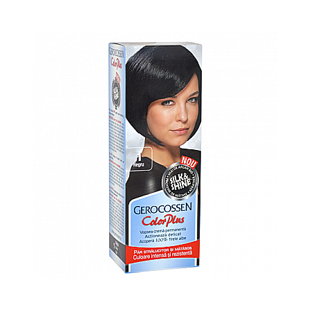 Vopsea Par - Vopsea de par Color Plus Nr. 1 Negru, 50 g - Gerocossen