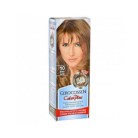 Vopsea Par - Vopsea de par Color Plus Nr. 10 Blond Inchis, 50 g - Gerocossen