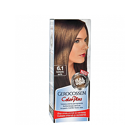Vopsea Par - Vopsea de par Color Plus Nr. 6.1 Castaniu Auriu, 50 g - Gerocossen