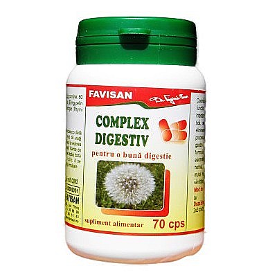 Enzime Digestive - Complex Digestiv, 70 capsule - Favisan