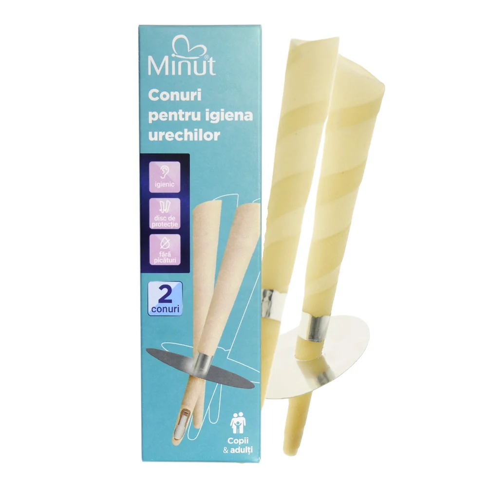 Ingrijire Urechi - Conuri pentru urechi Cleanear, 2 bucati - Minut