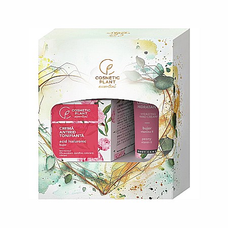 Ingrijire Fata - Set Crema Antirid cu Bujor, 50 ml + Crema de Maini, 100 ml - Cosmetic Plant
