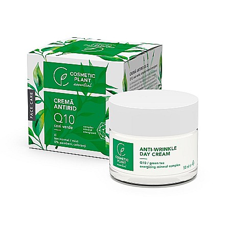 Ingrijire Fata - Crema Antirid Zi Q10+Ceai Verde Mineral Complex, 50 ml - Cosmetic Plant