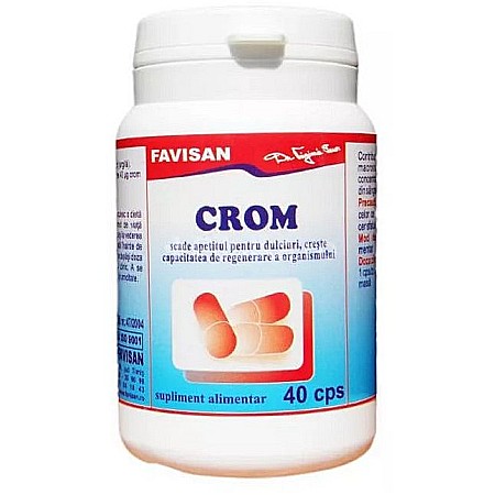 Diabet - Crom, 40 capsule - Favisan