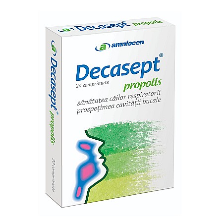 Decasept Propolis, 24 comprimate - Amniocen