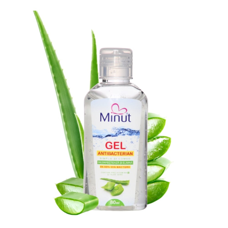 Igienizanti Maini - Gel Antibacterian cu Aloe Vera, Biocid, 80 ml - Minut