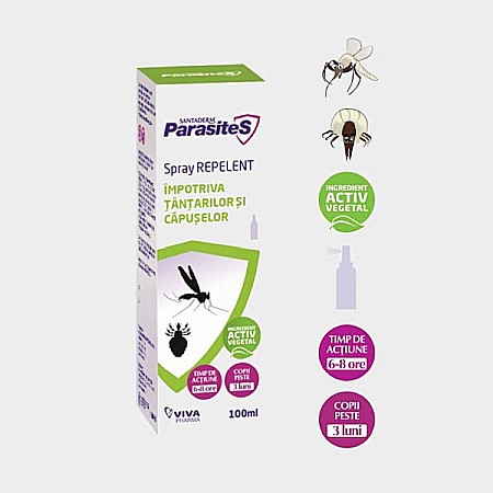 Gel calmant pentru intepaturi de insecte Parasites Santaderm, 30 ml - Viva Pharma [1]
