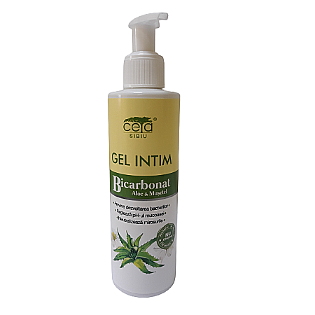 Ingrijire Intima - Gel Intim cu Bicarbonat, Aloe si Musetel, cu Pompita, 200 ml - Ceta Sibiu