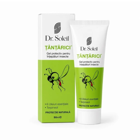 Protectie Anti-insecte - Gel protectiv insecte cu 6 uleiuri esentiale Tantarici, 50 ml, Dr. Soleil