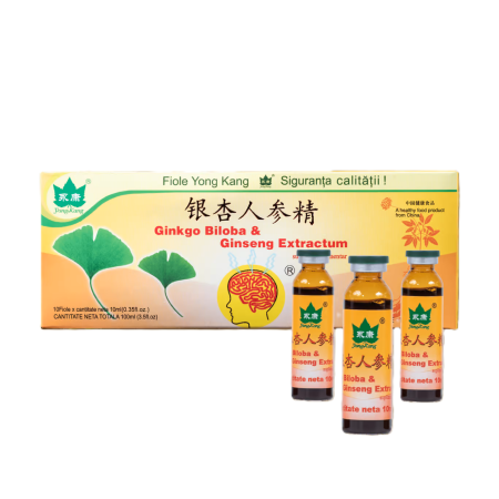 Stare de Bine - Ginkgo Biloba si Ginseng Extractum, 10 Fiole - Yong Kang International China