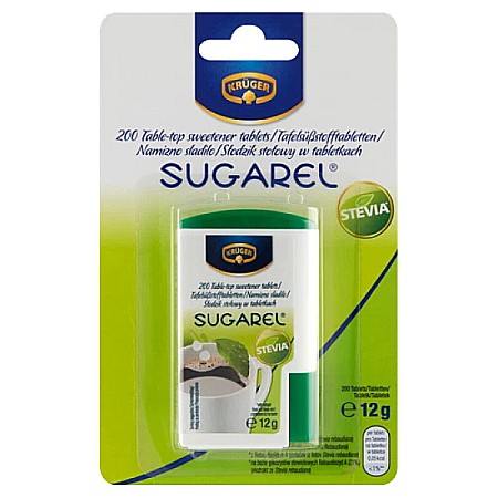 Indulcitori si Zahar - Indulcitor Tablete cu Dispenser Sugarel Stevia 60 mg, 200 tablete - Kruger