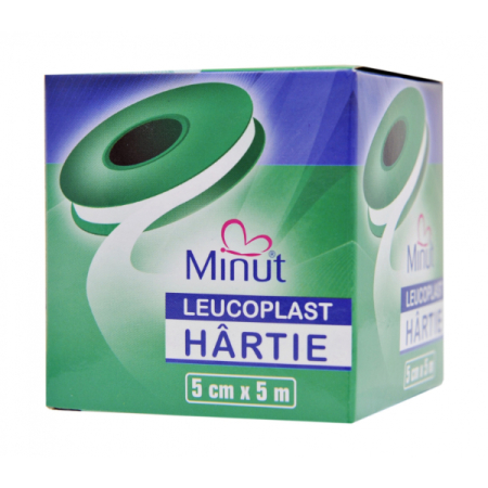 Comprese si Plasturi pentru Rani - Leucoplast hartie 5cm x 5m - Minut