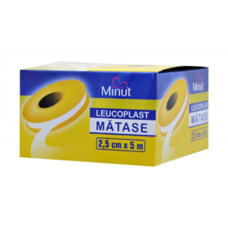 Comprese si Plasturi pentru Rani - Leucoplast matase 2.5cm x 5m - Minut
