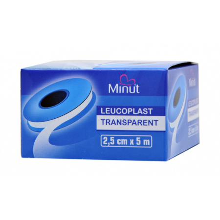 Comprese si Plasturi pentru Rani - Leucoplast transparent 2.5cm x 5m - Minut