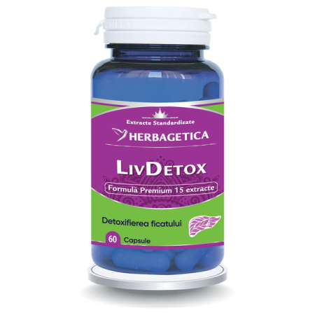 Protectie si Detoxifiere Hepatica - Livdetox, 60 capsule - Herbagetica