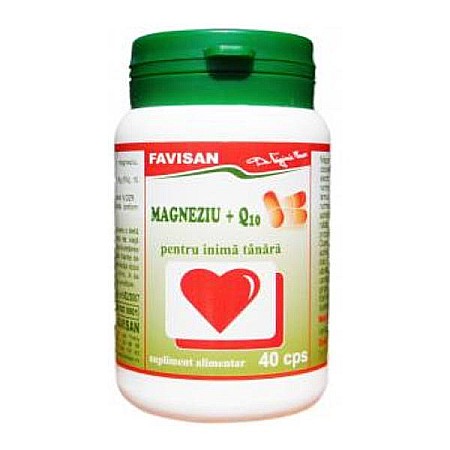 Cardiologie - Magneziu + Q10, 40 capsule - Favisan