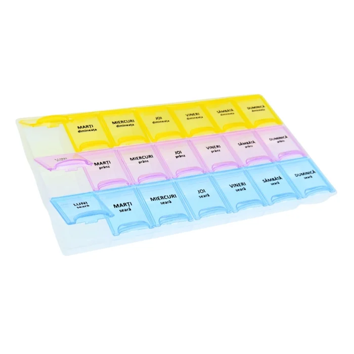 Organizator Medicamente Săptămânal 21 Compartimente Minut [3]