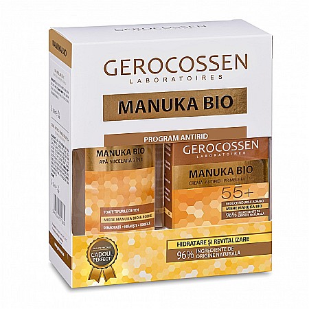 Ingrijire Fata - Set Manuka Bio (Crema pentru Riduri Profunde 55+ cu Apa Micelara) - Gerocossen