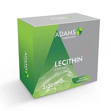 Circulatie - Pachet Lecitina 1200 mg, 60 capsule moi - Adams