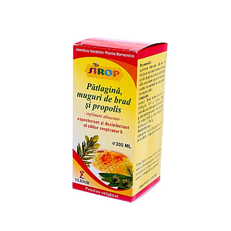 Sirop cu muguri de brad, cu patlagina si propolis, 200 ml - Elidor [2]