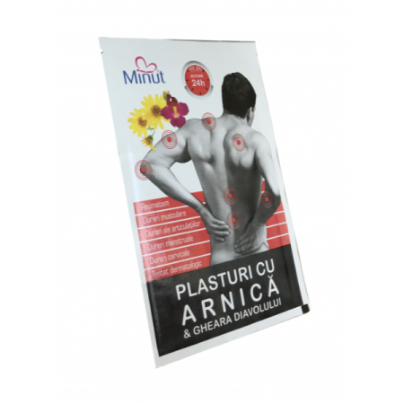 Plasturi Terapeutici - Plasturi Arnica & Gheara Diavolului, 9 cm x 14 cm - Minut