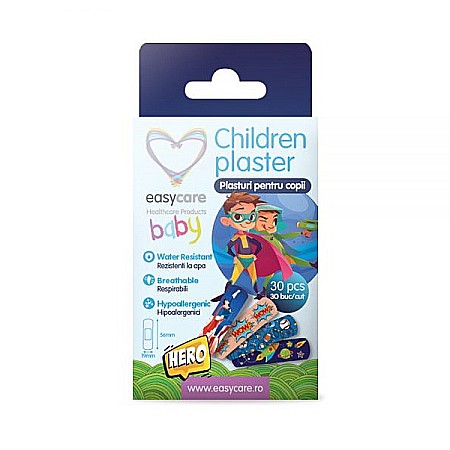 Comprese si Plasturi pentru Rani - Plasturi copii cu figurine, 56x19mm, 30 bucati - EasyCare